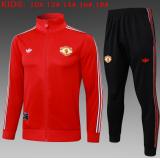 Chándal Manchester United 2025/26 (Red Long Zipper) - NIÑOS